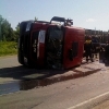 В Тамбовской области перевернулся грузовик МАН