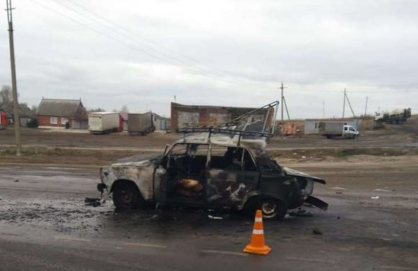 В Ржаксинском районе в сгоревшей легковушке погиб мужчина